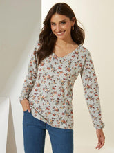 VENCA LONG - SLEEVED T - SHIRT WITH ELASTIC CUFF - SMgarment's